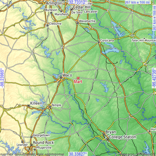 Topographic map of Mart