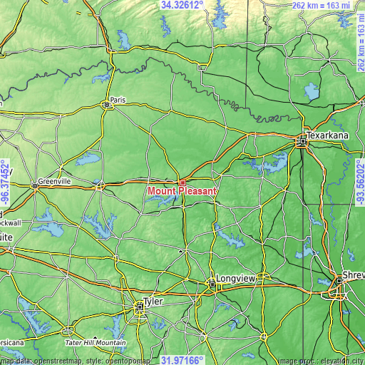 Topographic map of Mount Pleasant