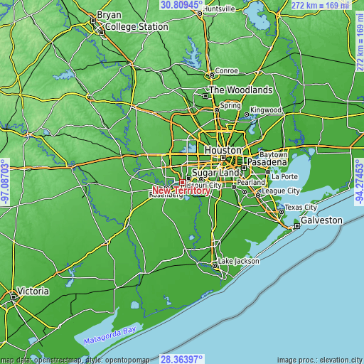 Topographic map of New Territory