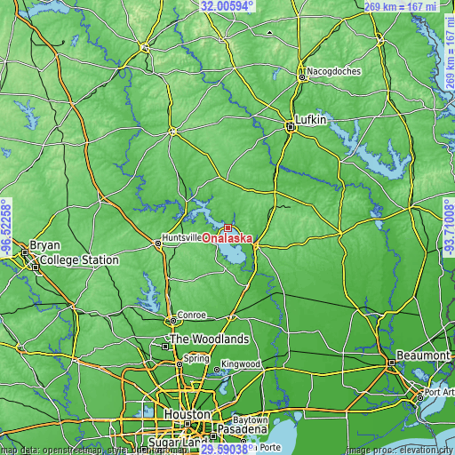 Topographic map of Onalaska