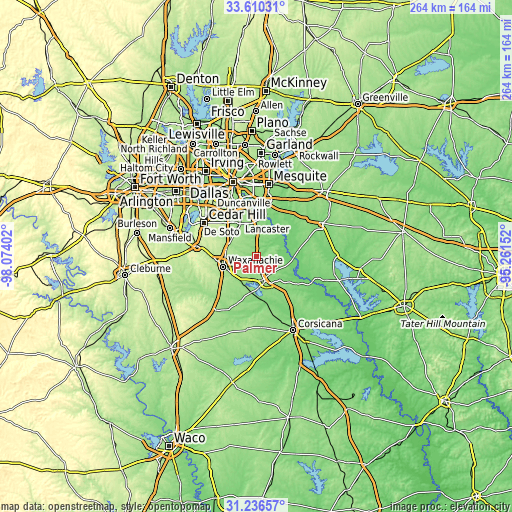 Topographic map of Palmer