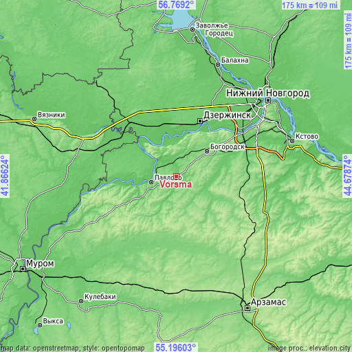 Topographic map of Vorsma