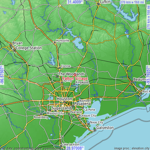 Topographic map of Patton Village