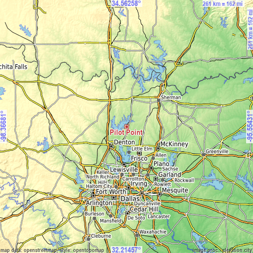 Topographic map of Pilot Point