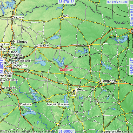 Topographic map of Quitman