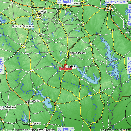 Topographic map of Redland