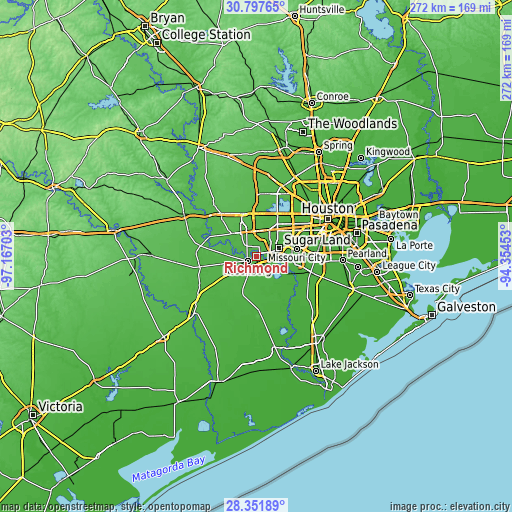 Topographic map of Richmond