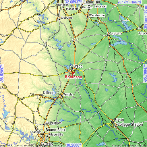 Topographic map of Robinson