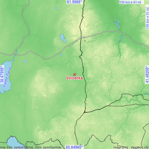 Topographic map of Voloshka