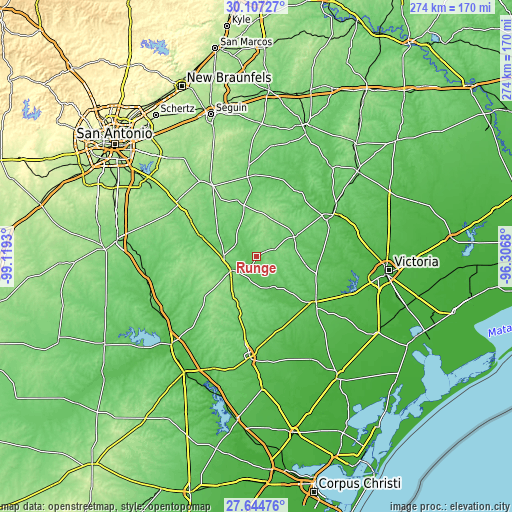 Topographic map of Runge