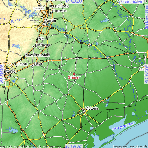 Topographic map of Shiner