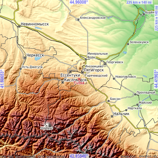 Topographic map of Yutsa
