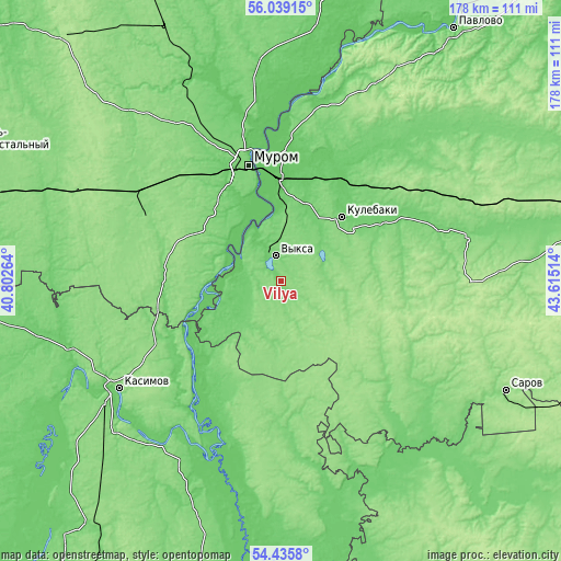 Topographic map of Vilya