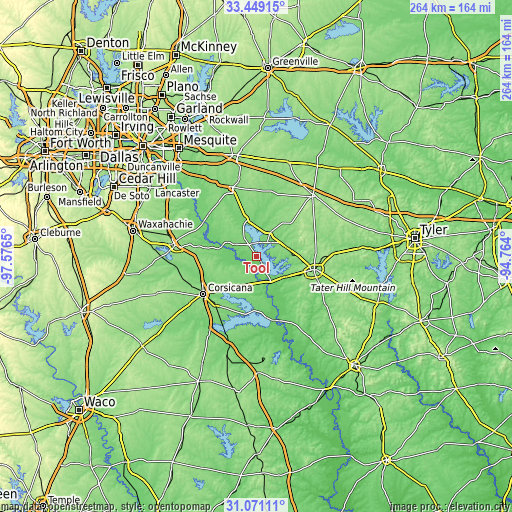 Topographic map of Tool