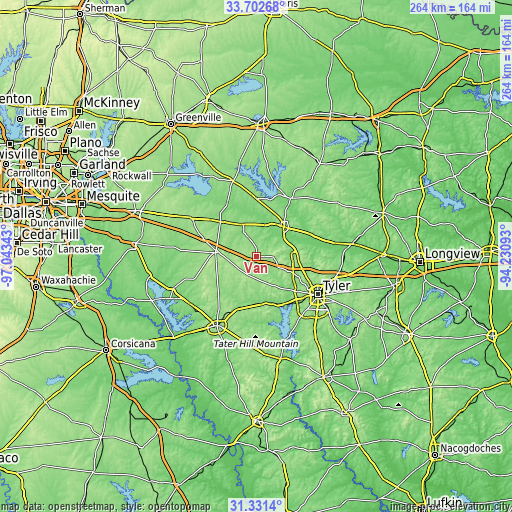 Topographic map of Van