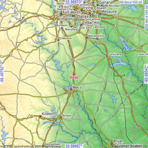 Topographic map of West