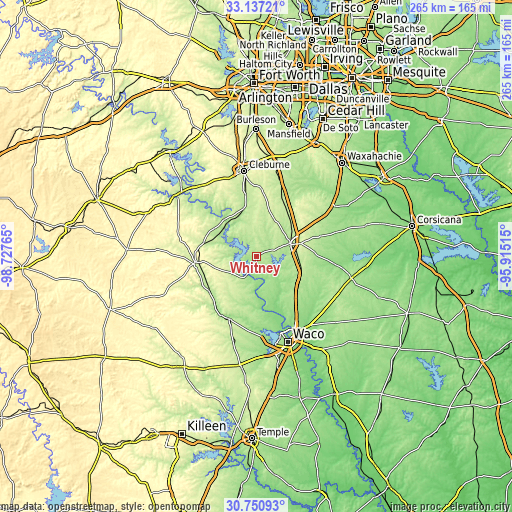 Topographic map of Whitney