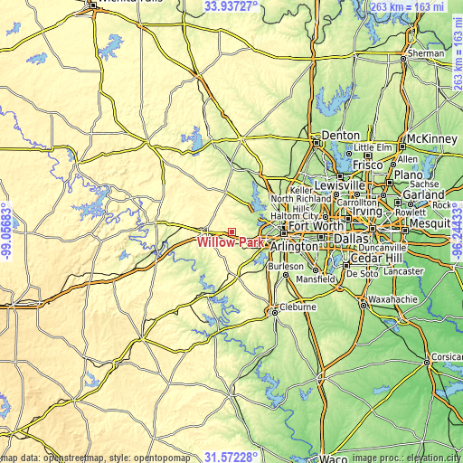 Topographic map of Willow Park