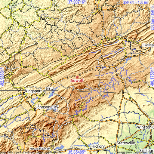 Topographic map of Adwolf