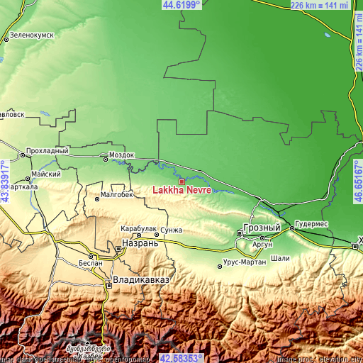 Topographic map of Lakkha Nëvre