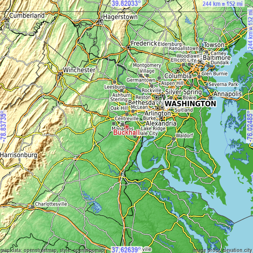 Topographic map of Buckhall