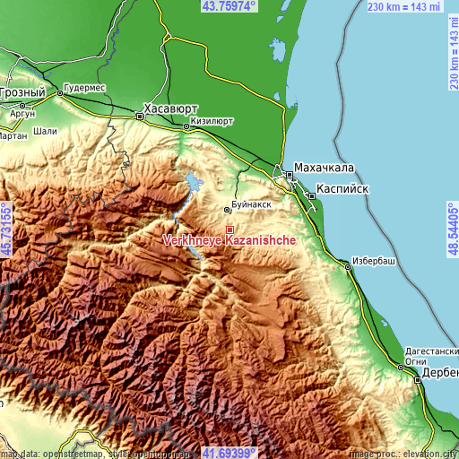 Topographic map of Verkhneye Kazanishche