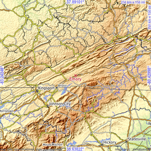 Topographic map of Emory