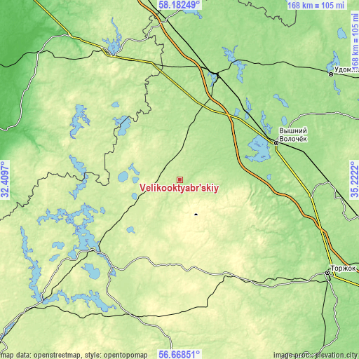 Topographic map of Velikooktyabr’skiy