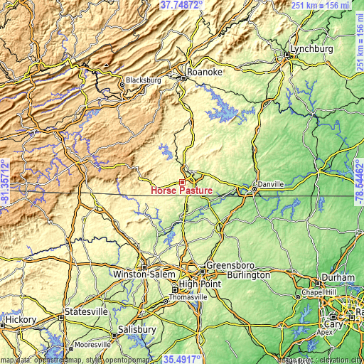 Topographic map of Horse Pasture