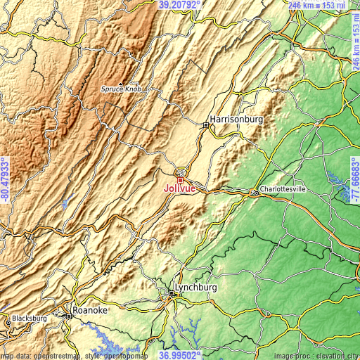 Topographic map of Jolivue