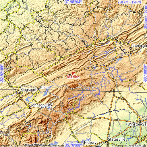 Topographic map of Marion