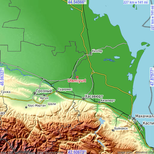 Topographic map of Utsmiyurt