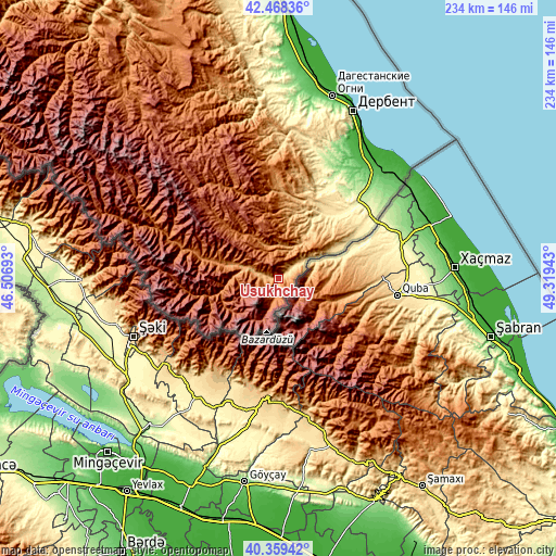 Topographic map of Usukhchay