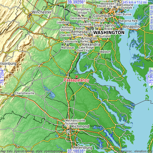 Topographic map of Passapatanzy