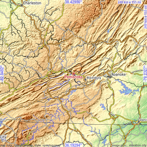 Topographic map of Pembroke