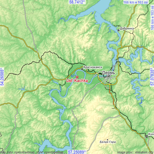 Topographic map of Ust’-Kachka