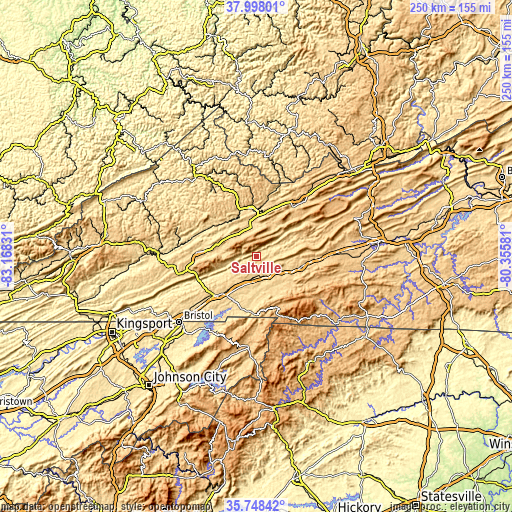 Topographic map of Saltville