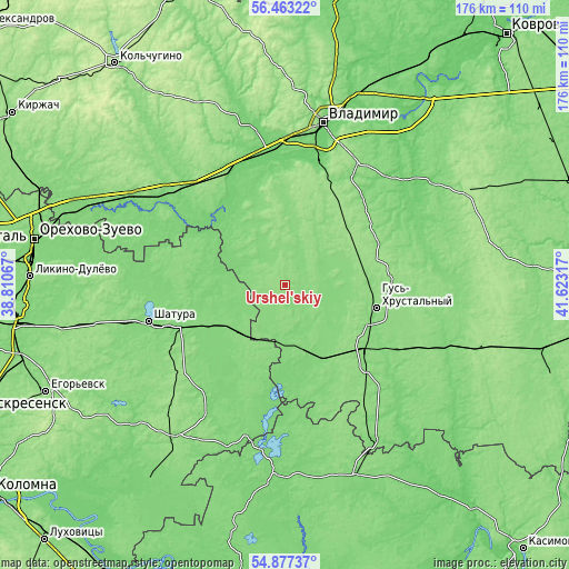 Topographic map of Urshel’skiy