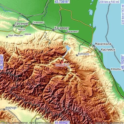 Topographic map of Untsukul’