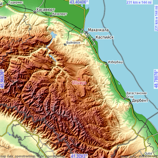 Topographic map of Ulluaya