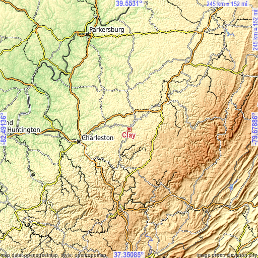 Topographic map of Clay