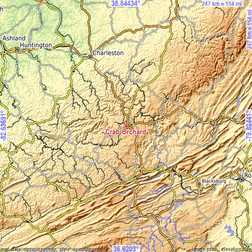 Topographic map of Crab Orchard