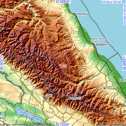 Topographic map of Tpig