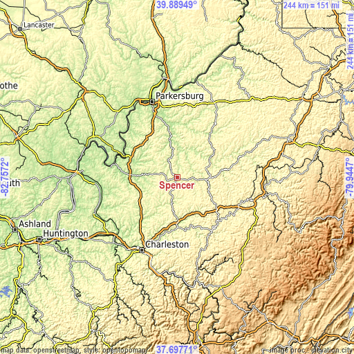 Topographic map of Spencer