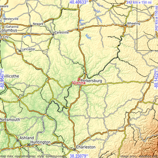 Topographic map of Vienna