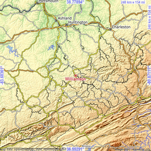 Topographic map of Williamson
