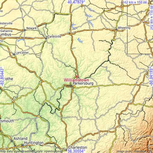 Topographic map of Williamstown