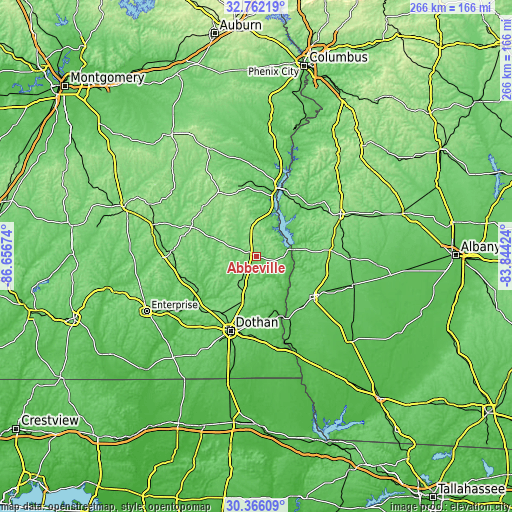 Topographic map of Abbeville