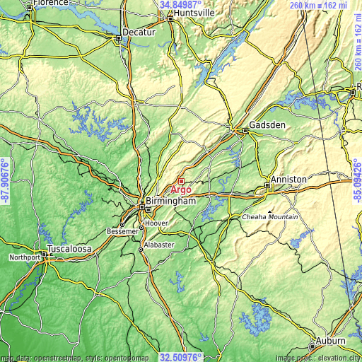 Topographic map of Argo