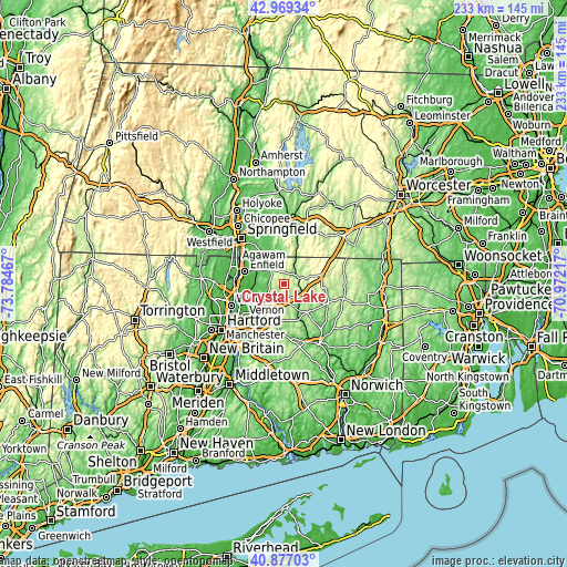 Topographic map of Crystal Lake